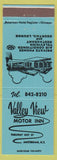 Matchbook Cover - Valley View Motor Inn Amsterdam NY