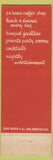 Matchbook Cover - Reverse House Restaurant Tustin CA