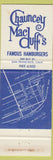 Matchbook Cover - Chauncey Mac Duff's Hamburgers  San Francisco CA