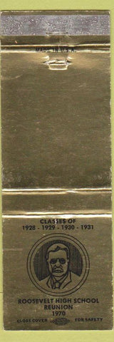 Matchbook Cover - Roosevelt High School Reunion 1970 Theodore WEAR