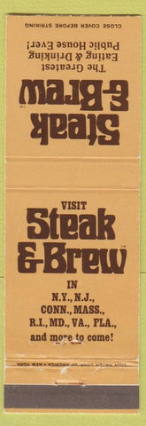 Matchbook Cover - Steak and Brew Restaurant CHAIN
