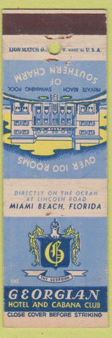 Matchbook Cover - Georgian Hotel Cabana Club Miami Beach FL