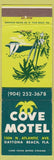 Matchbook Cover - Cove Motel Daytona Beach FL