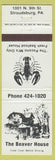 Matchbook Cover - The Beaver House Stroudsburg PA lobster