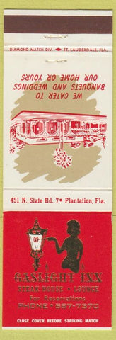 Matchbook Cover - Gaslight Inn Steak House Plantation Fl girlie