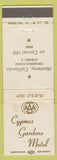 Matchbook Cover - Cypress Gardens Motel Monterey CA WEAR