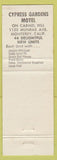 Matchbook Cover - Cypress Gardens Motel Monterey CA WEAR