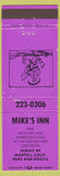 Matchbook Cover - Mike's Inn Martell CA WEAR