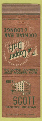Matchbook Cover - Hotel Scott Hancock MI WEAR
