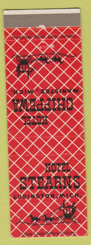 Matchbook Cover - Hotel Chippewa Manistee MI Stearns Ludington MI