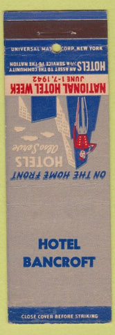 Matchbook Cover - Hotel Bancroft NO TOWN