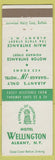 Matchbook Cover - Hotel Wellington Albany NY