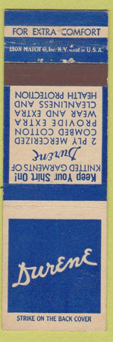 Matchbook Cover - Durene Clothes Material cotton