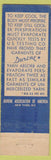 Matchbook Cover - Durene Clothes Material cotton