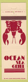 Matchbook Cover - Ocean Sea Grill lobster Bridgeport CT
