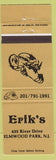 Matchbook Cover - Erik's Restaurant Elmwood Park NJ lobster