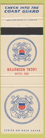 Matchbook Cover - United States Coast Guard Recruiting