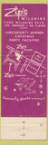Matchbook Cover - Zip;s Restaurant Los Angeles CA hamburgers