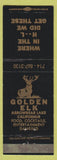 Matchbook Cover - Golden Elk Restaurant Arrowbear Lake CA