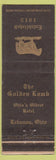 Matchbook Cover - Golden Lamb Hotel Lebanon OH