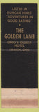 Matchbook Cover - Golden Lamb Hotel Lebanon OH