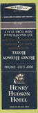 Matchbook Cover - Henry Hudson Hotel New York City
