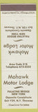 Matchbook Cover - Mohawk Motor Lodge Palatine Bridge NY