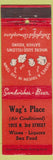 Matchbook Cover - Wag's Place NO TOWN