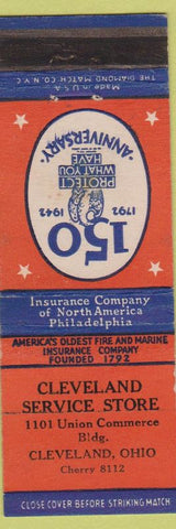 Matchbook Cover - Cleveland Service Store Cleveland OH Insurance