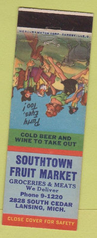 Matchbook Cover - Southtown Fruit Market Lansing MI hillbilly
