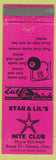 Matchbook Cover - Star and Lil's Nite Club Genoa OH
