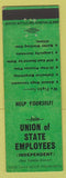 Matchbook Cover - Union of State Employees New York City green