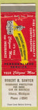 Matchbook Cover - Robert B Sawyer Insurance Citizens Mutual Ithaca MI