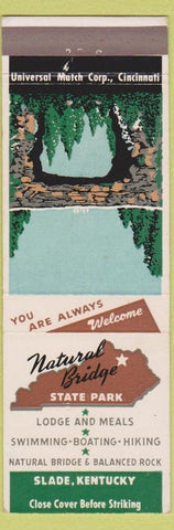 Matchbook Cover - Natural Bridge State Park Slade KY