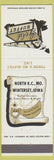 Matchbook Cover - Gold Buffet Kansas City MO Winterset IA