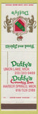 Matchbook Cover - Duffy's Union Lake MI Harbor Springs MI