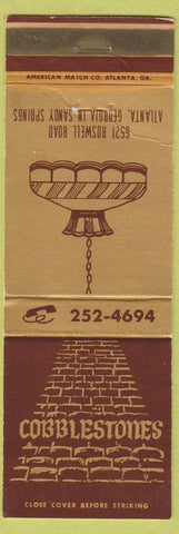 Matchbook Cover - Cobblestone's Atlanta GA WORN