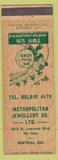 Matchbook Cover - Metropolitan Jewelery Montreal QC
