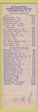 Matchbook Cover - Summerton Motel Summerton SC Pecan Pie