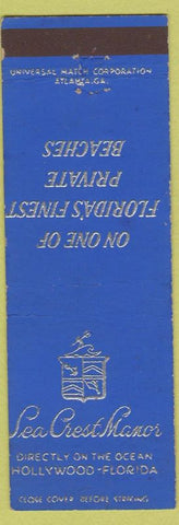 Matchbook Cover - Sea Crest Manor Hollywood FL