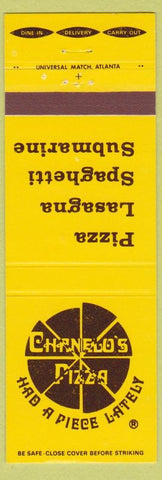 Matchbook Cover - Chanelo's Pizza Columbia Clemson SC Greenville Boone N