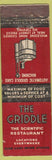 Matchbook Cover - The Griddle Restaurant Feature WEAR