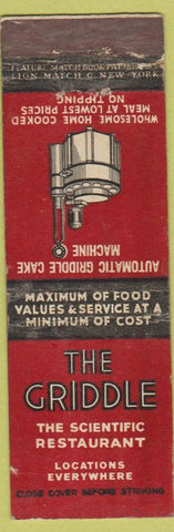 Matchbook Cover - The Griddle Restaurant Feature WEAR