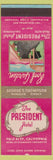 Matchbook Cover - President Hotel Palo Alto CA