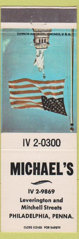 Matchbook Cover - Michael's Philadelphia PA Pizza Hoagies