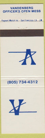 Matchbook Cover - Vandenberg Officer's Open Mess CA