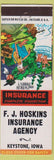 Matchbook Cover - FJ Hoskins Insurance Keystone IA hillbilly
