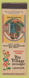 Matchbook Cover - The Village Restaurant Lancaster PA