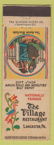 Matchbook Cover - The Village Restaurant Lancaster PA