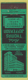 Matchbook Cover - Hotel Thomas Jefferson Tampa FL